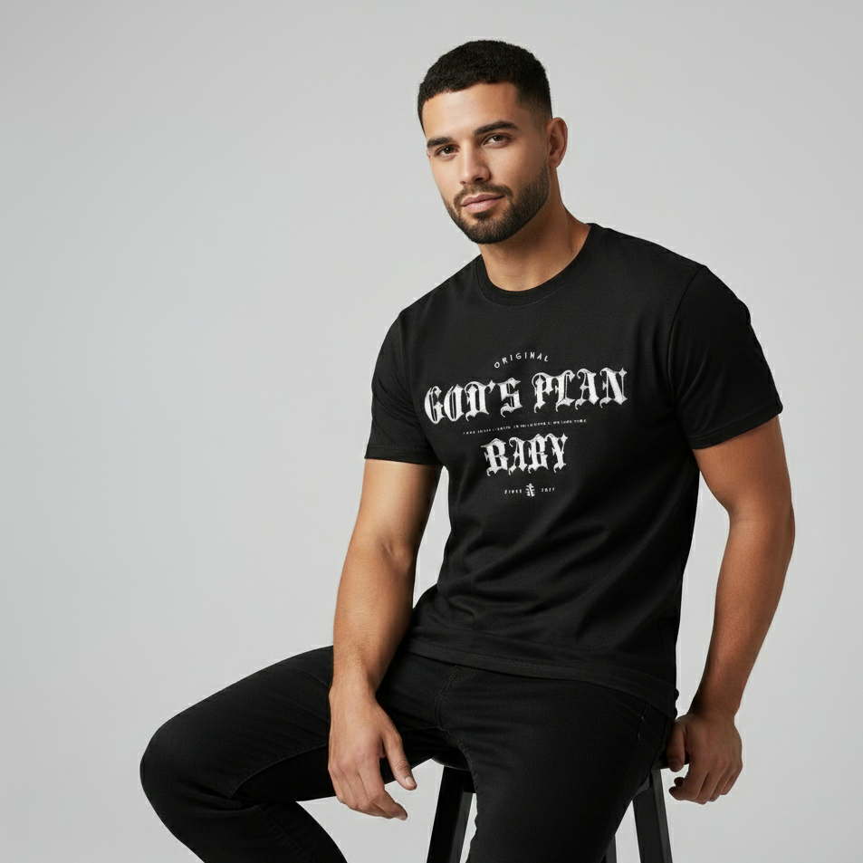 GOD's PLAN BLACK T-SHIRT