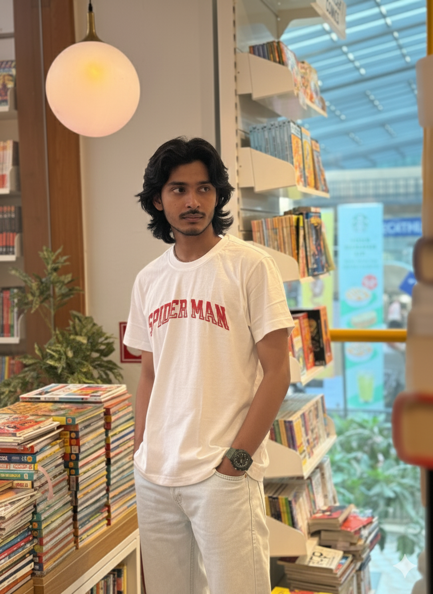SPIDERMAN WHITE T-SHIRT