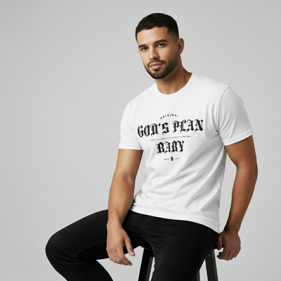 GOD's PLAN WHITE T-SHIRT