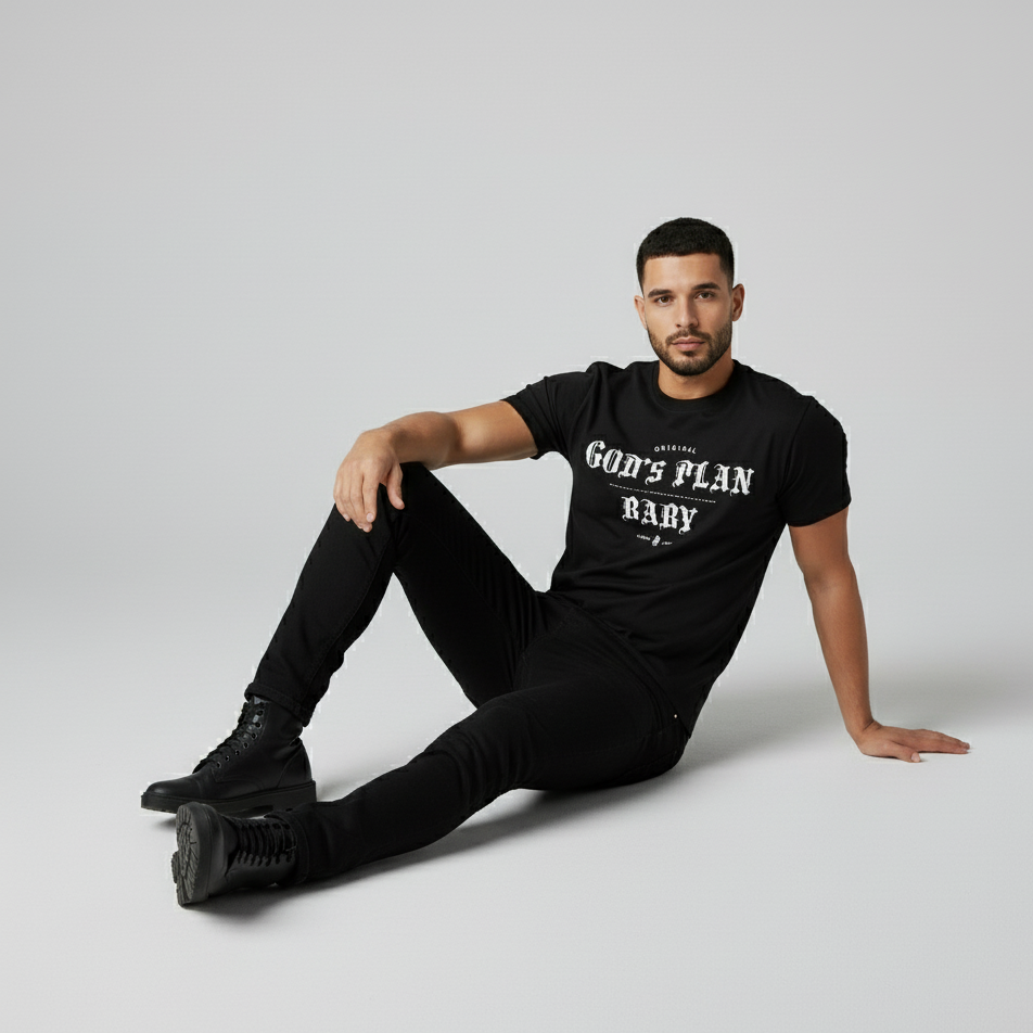 GOD's PLAN BLACK T-SHIRT