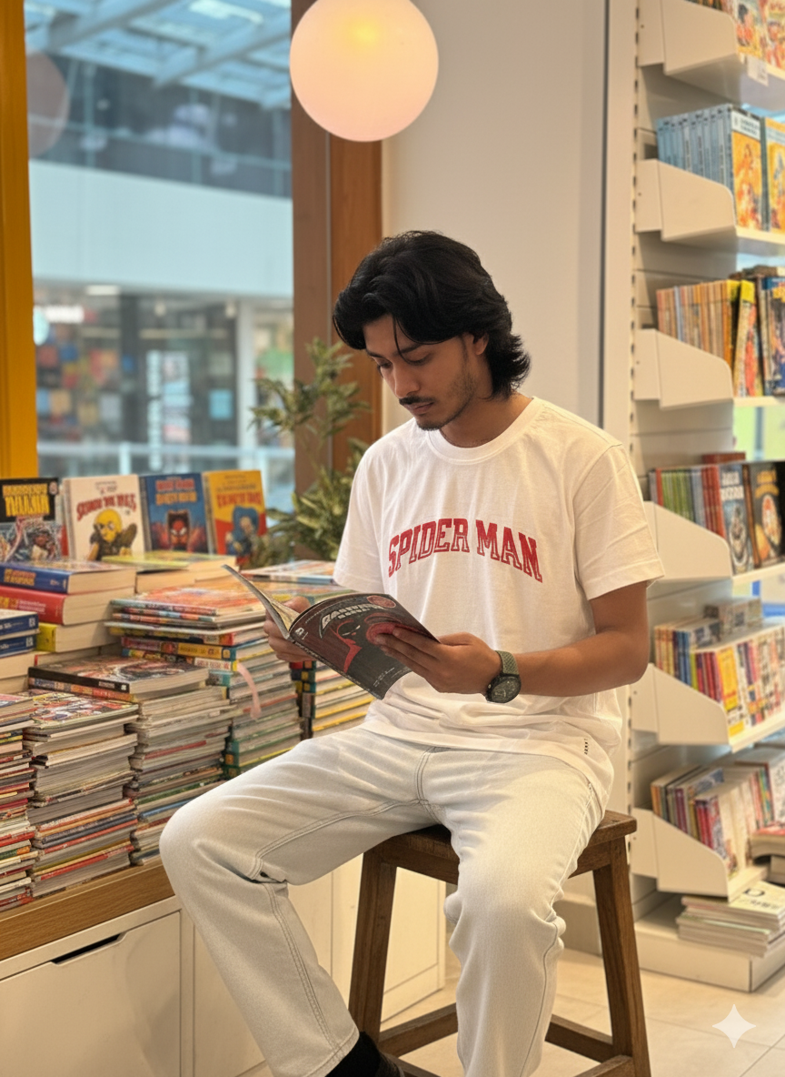 SPIDERMAN WHITE T-SHIRT