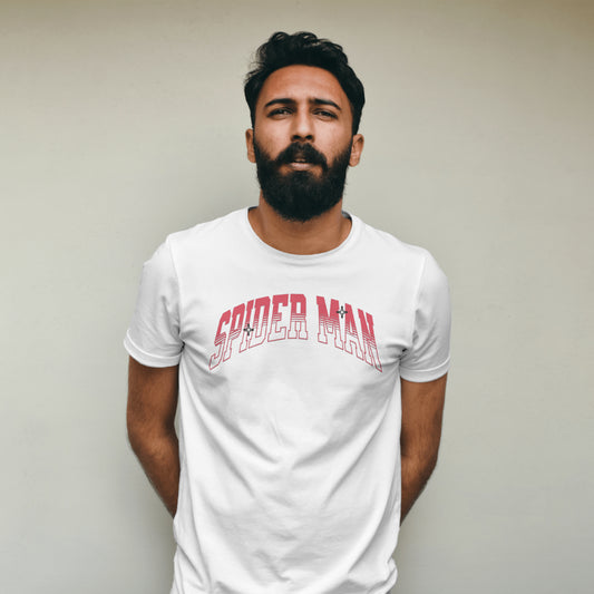 Spider Man White Cotton T-Shirt – Regular Fit for Men & Women